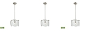 Macy's Disco 1 Light Pendant in Polished Nickel with Clear Acrylic Panels